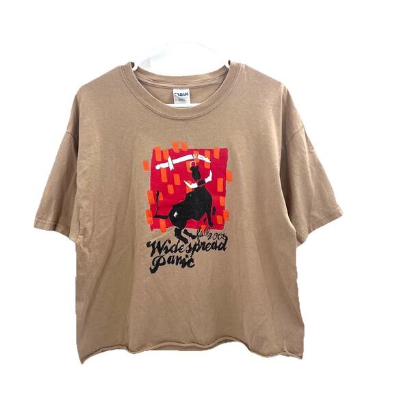 Gildan Other - Vintage Wide Spread Panic 2008 Tour Graphic Band Cropped T-Shirt Mens Large